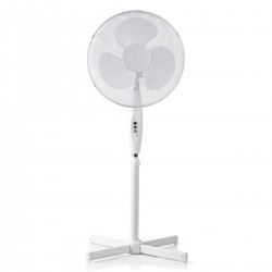 Nedis Ventilateur sur Pied Hauteur Réglable 40cm de Diamètre 3 Vitesses Blanc