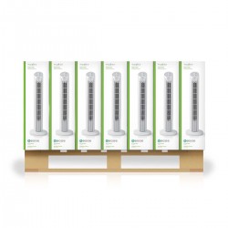 Nedis Ventilateur Colonne 3 Vitesses Fonction d'Oscillation Fonction de Minuterie Blanc