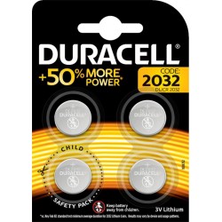 Duracell 4 piles 3V lithium 2032 (lot de 2 soit 8 piles)